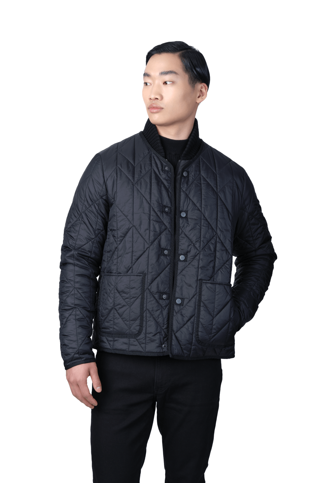 Mens short quilted clearance jacket