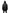 Men's thigh length down-filled parka with removable hood and removable coyote fur trim in Black