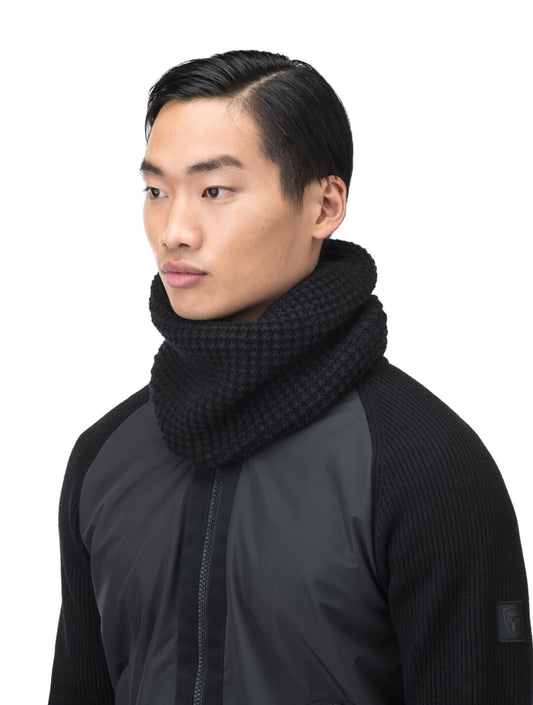Alder Unisex Knit Gaiter + Black
