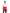 Men's hip length hooded pullover anorak with zipper at collar in Chalk/Vermillion