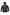 Men's hip length hooded pullover anorak with zipper at collar in Black