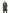 Women's knee length anorak with four front pockets and adjustable cord waist in Fatigue