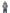 Women's hip length down filled parka in CH Concrete