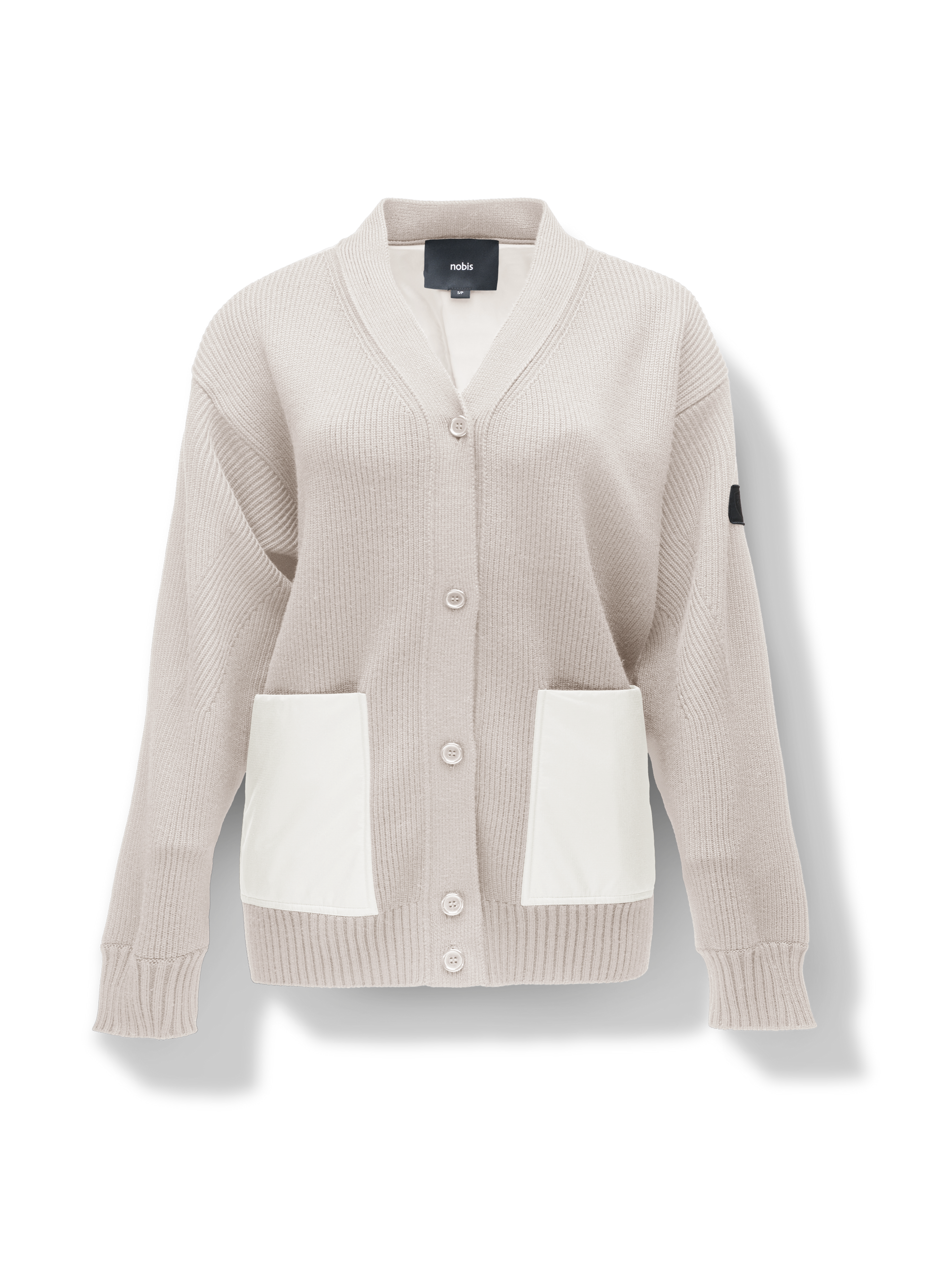 Riga Tailored Button Front Cardigan in Wheat