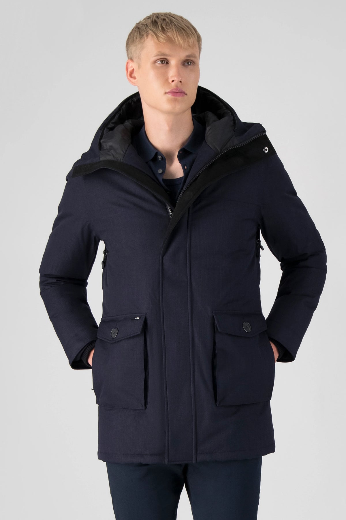 Yves Furless Men's Parka - Navy