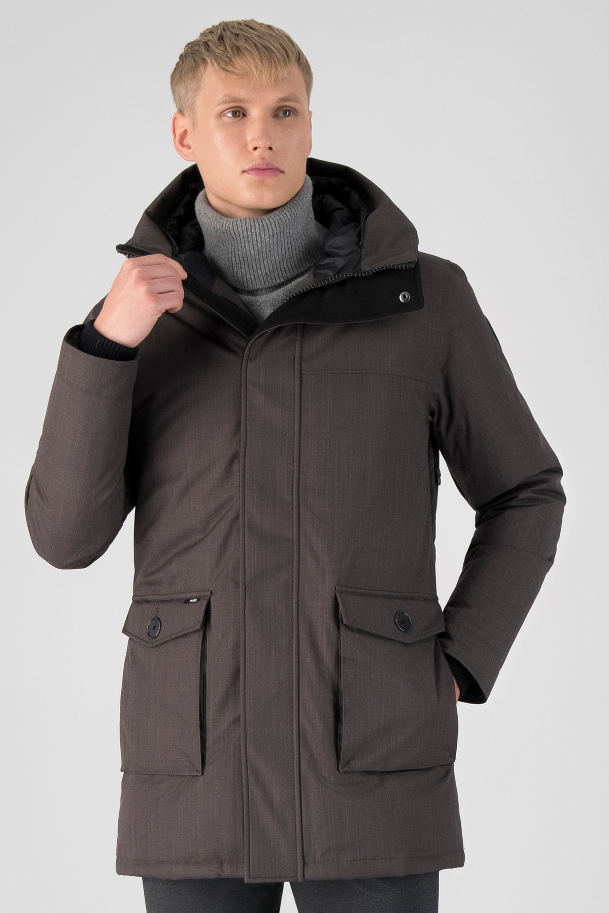 Yves Men's Parka - Steel Grey