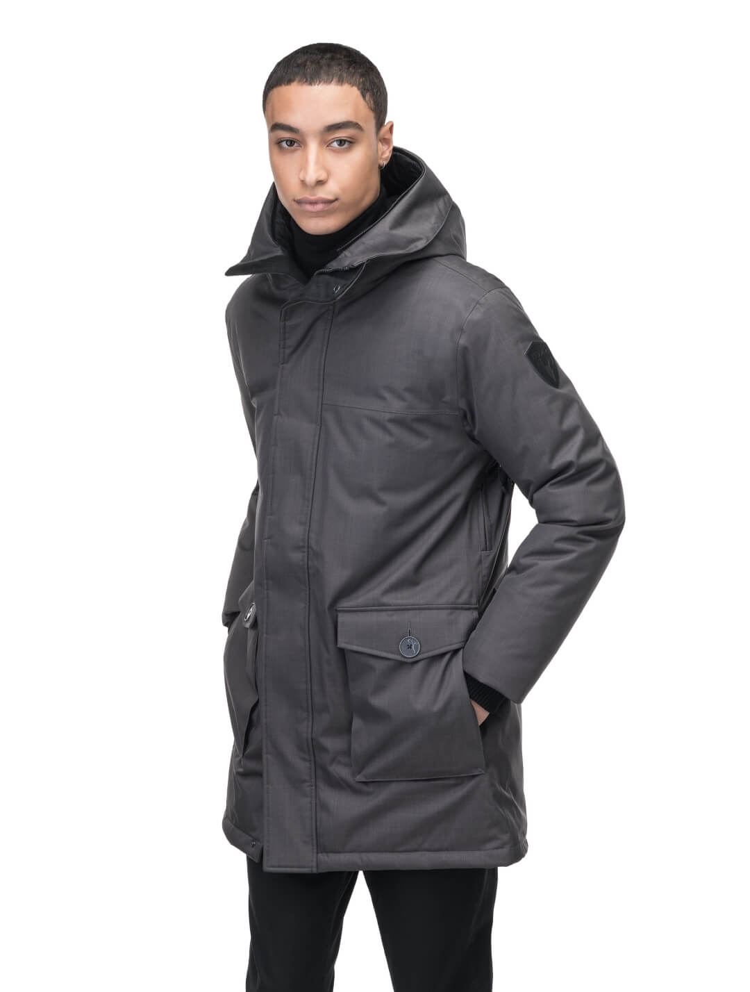 【GRAY】BRASS WAPPEN PARKA Gold Series Shearling Trim Stirling Parka | Men | Moose Knuckles