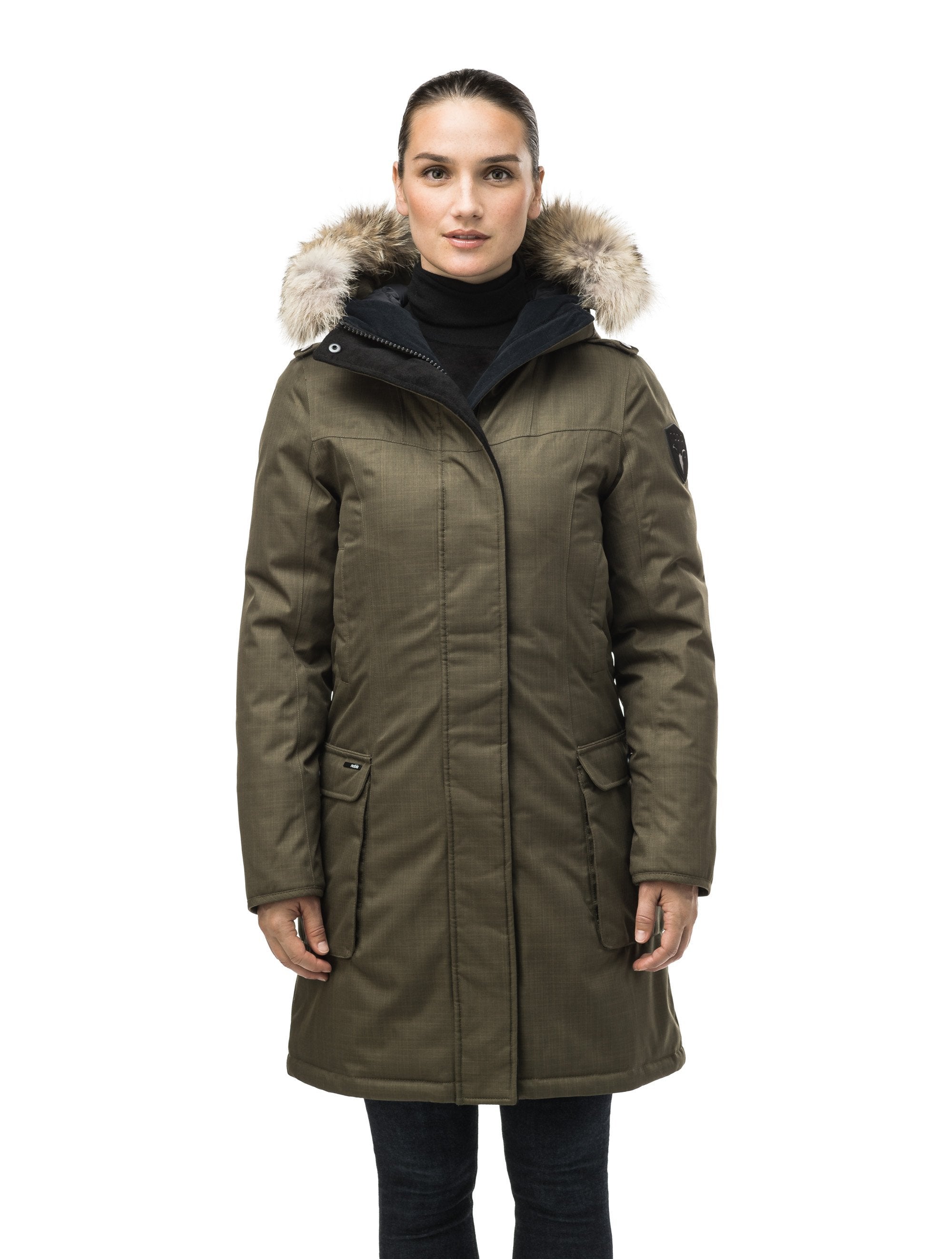 Ladies green winter coat on sale