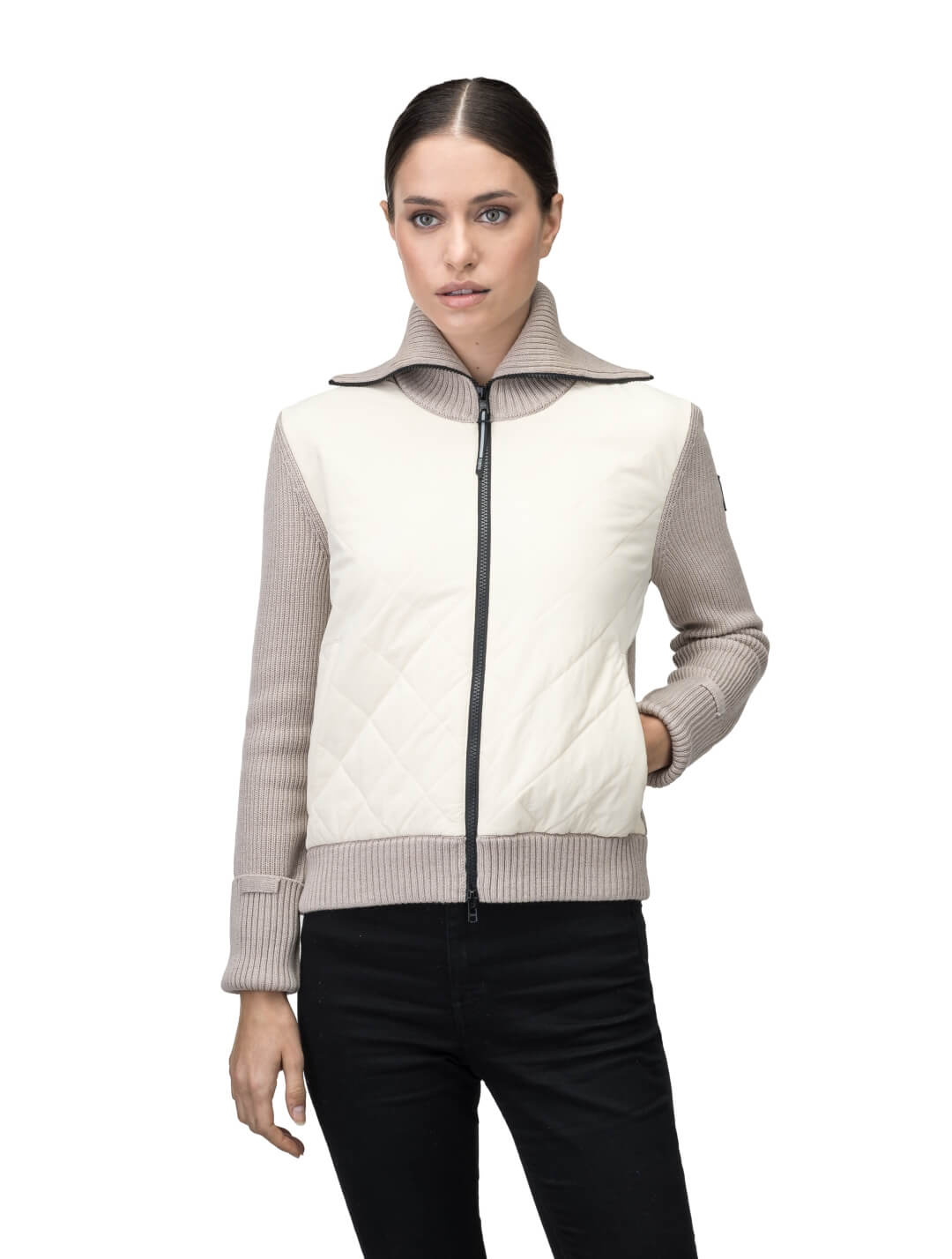 Ada Women s Quilted Full Zip Sweater