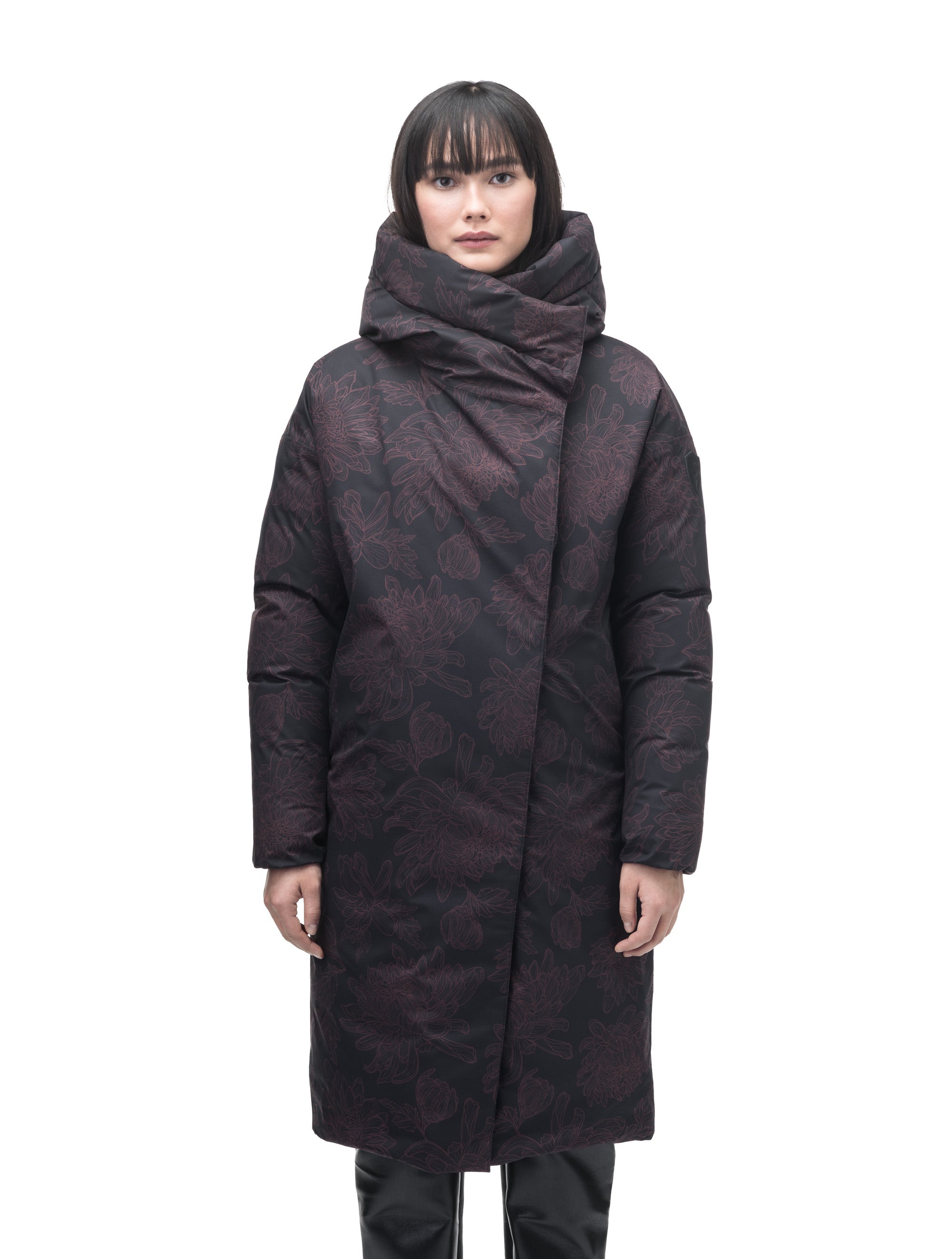 Shawl coat with on sale hood