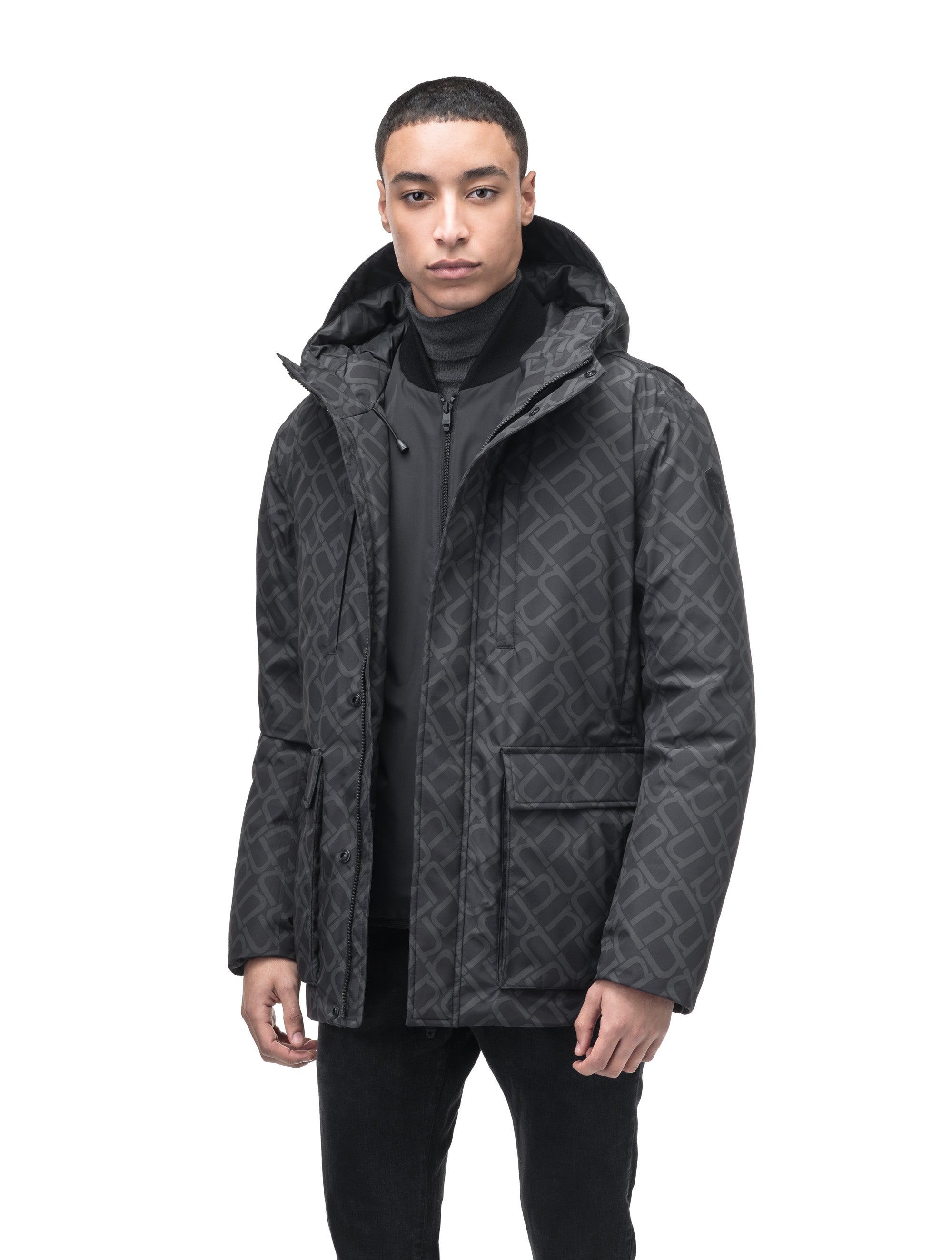 Cropped parka jacket mens sale