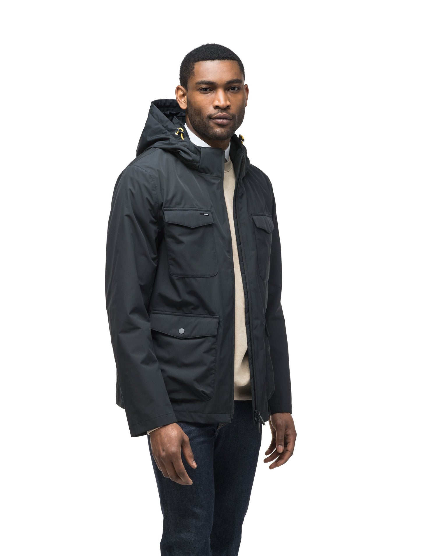 Men's waist length jacket in Black