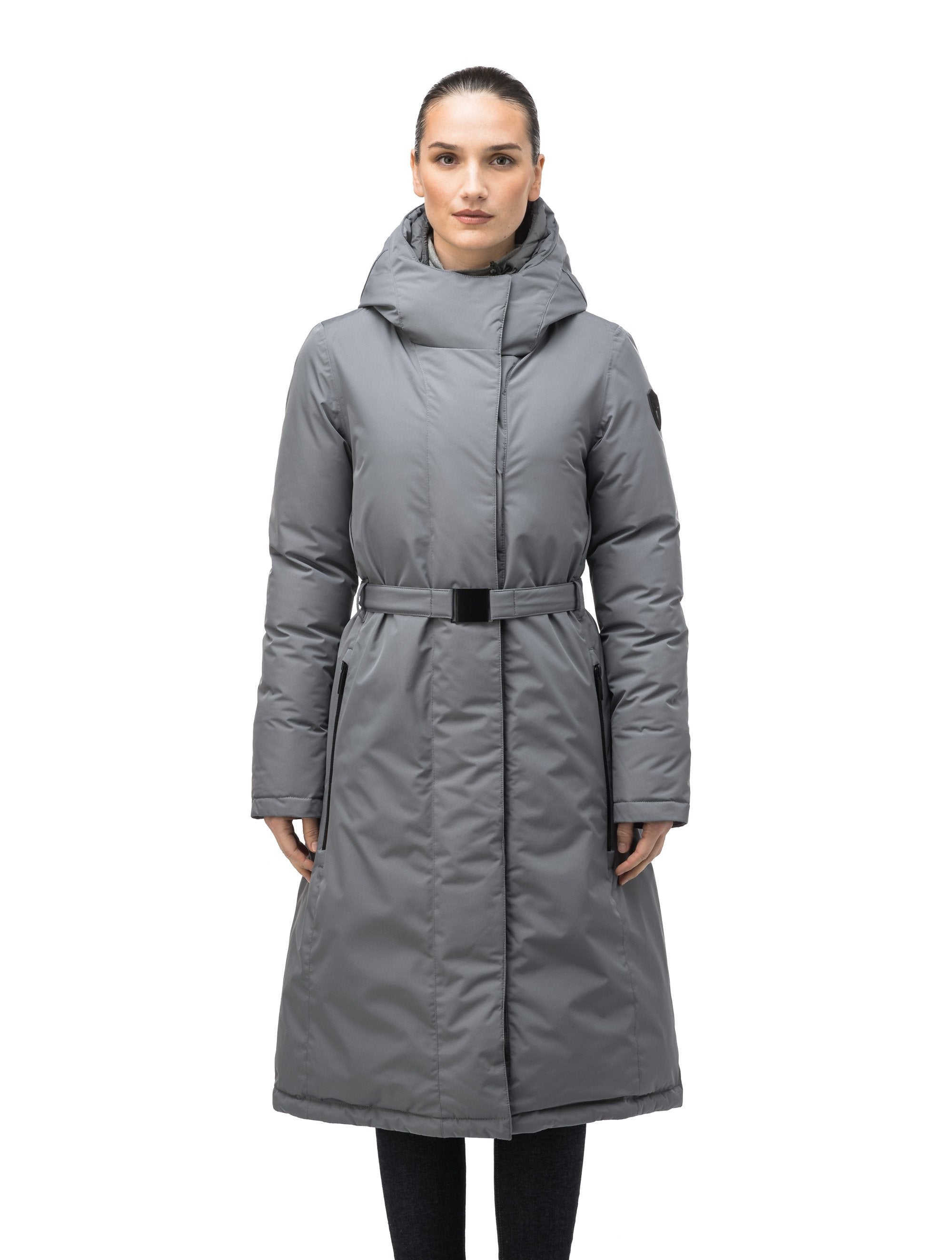 Calf length down coat sale