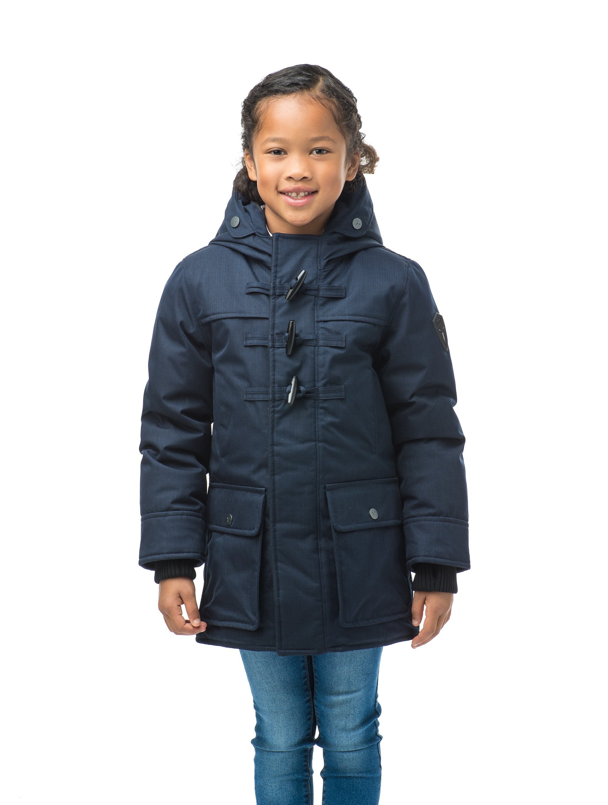 Girls navy clearance duffle coat