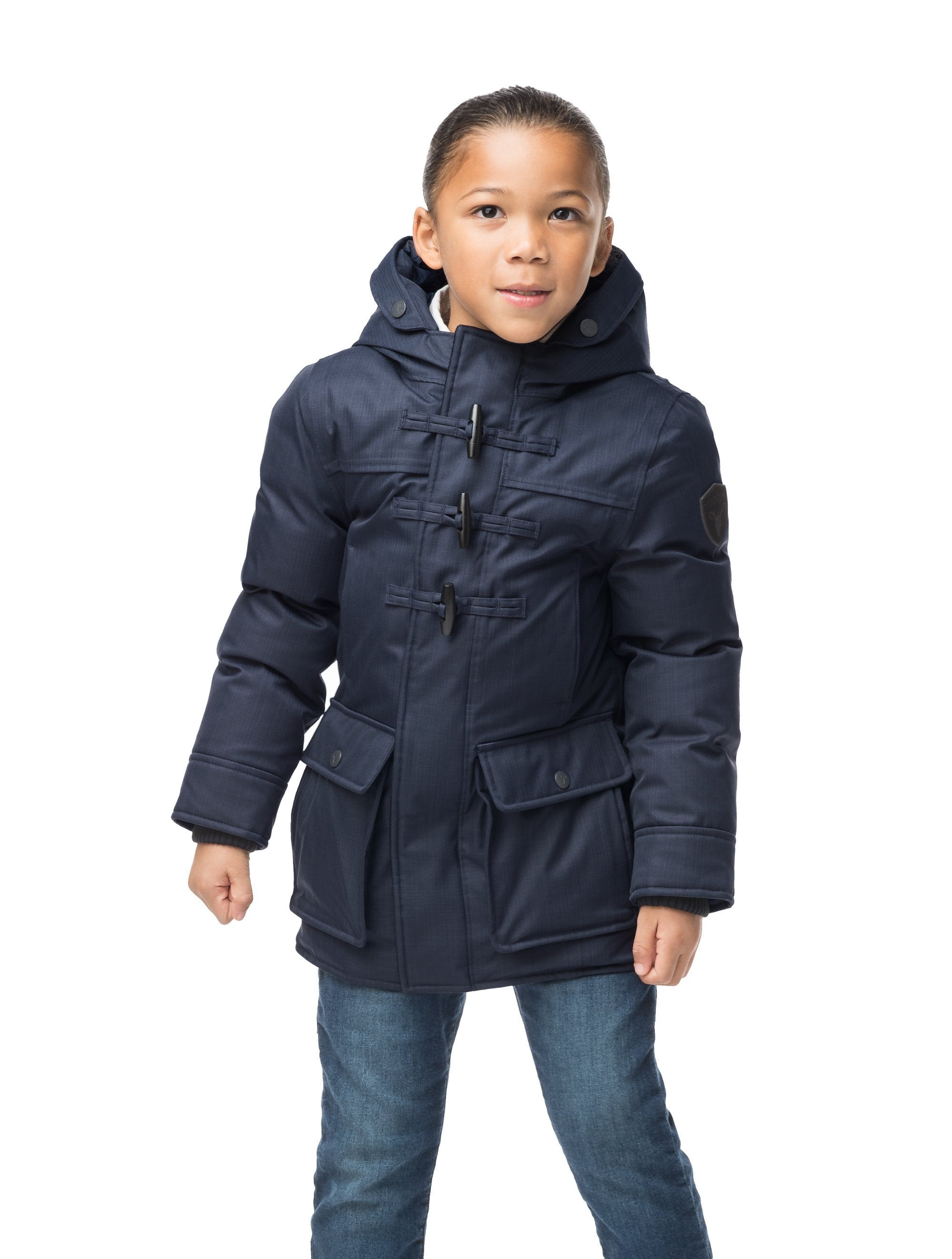 Kids navy duffle outlet coat