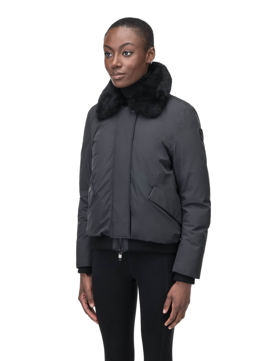 Women's black aviator on sale jacket