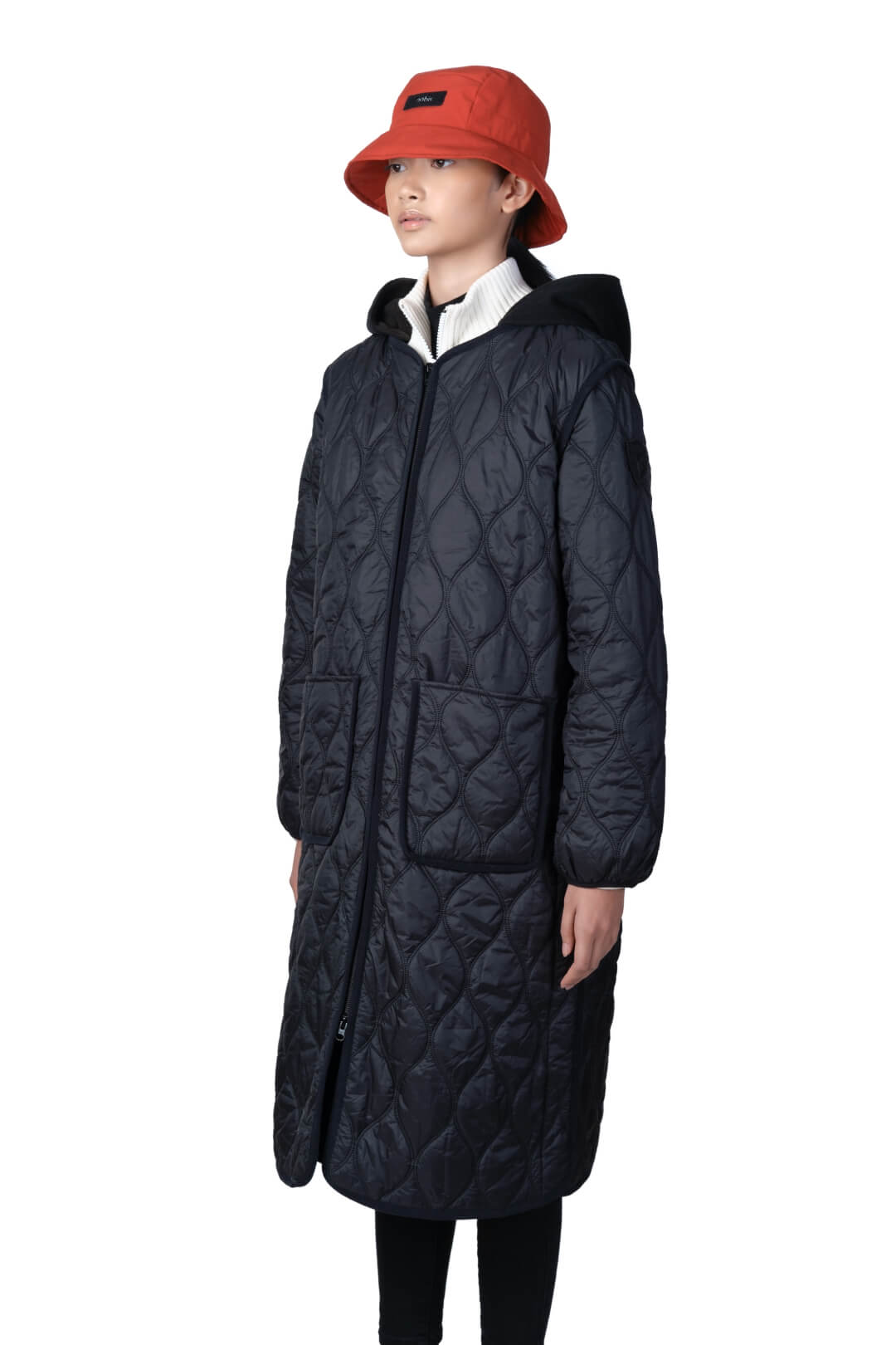 Detachable hood lightweight diamond best sale quilted coat