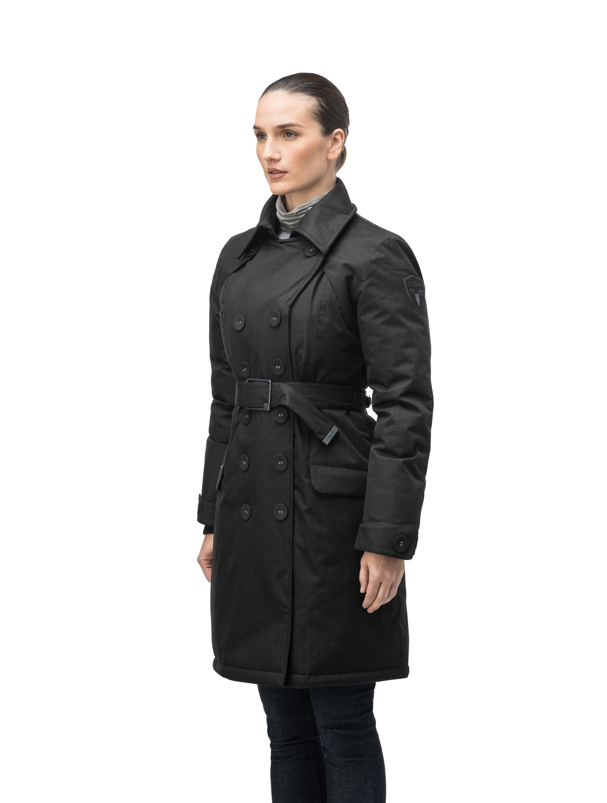 Black trench pea coat hotsell