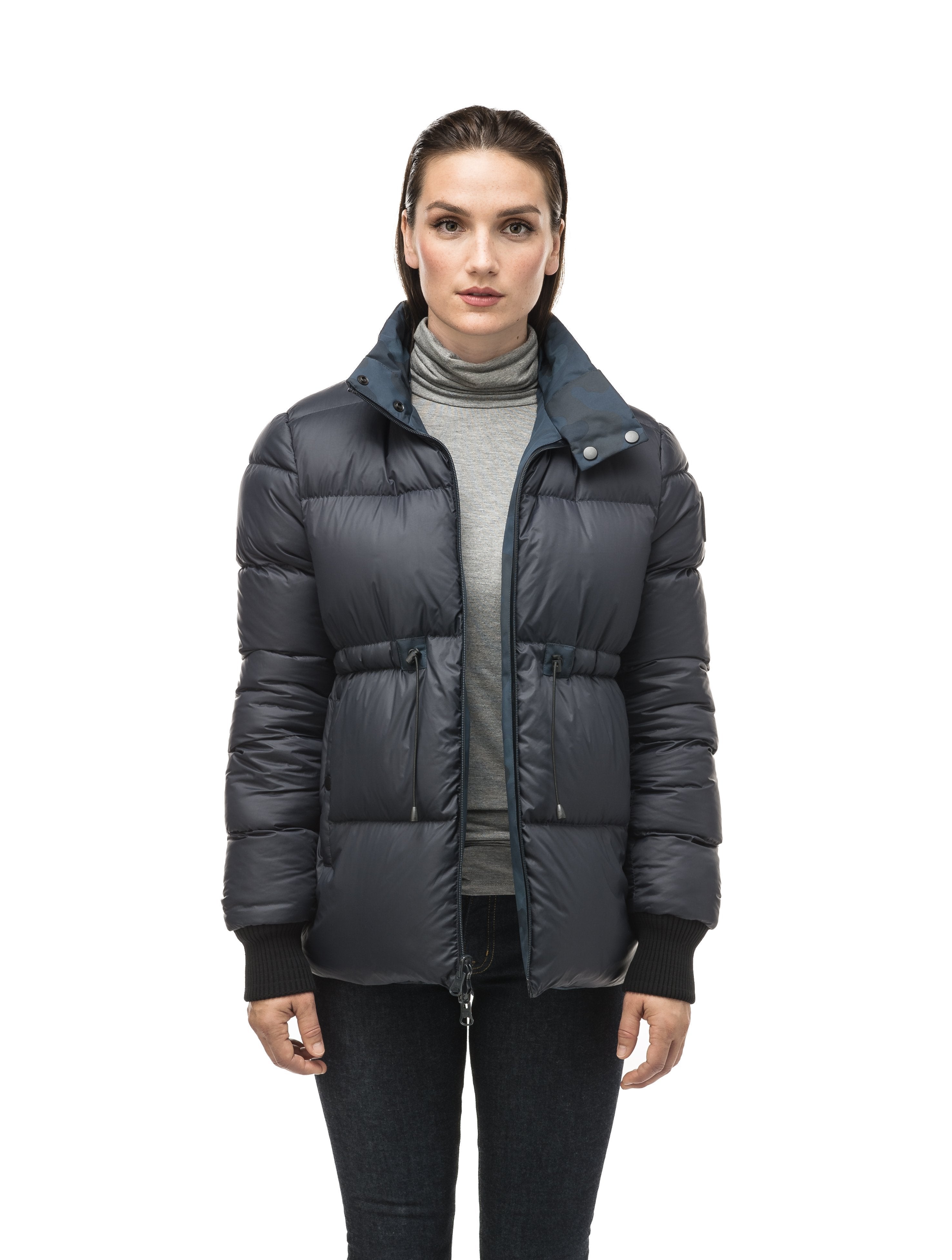 Womens navy hot sale down jacket